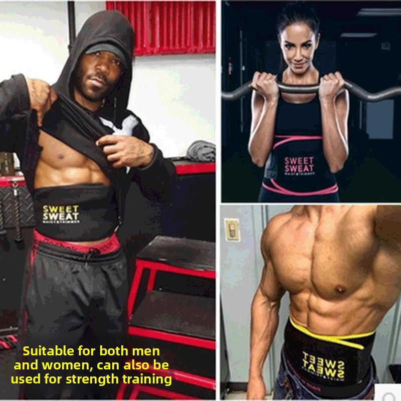 Sweat-inducing sports waist belt