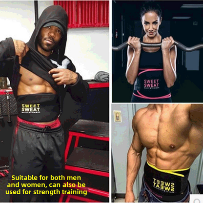 Sweat-inducing sports waist belt