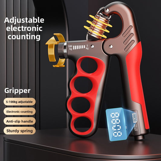 Adjustable mechanical counting grip strength
