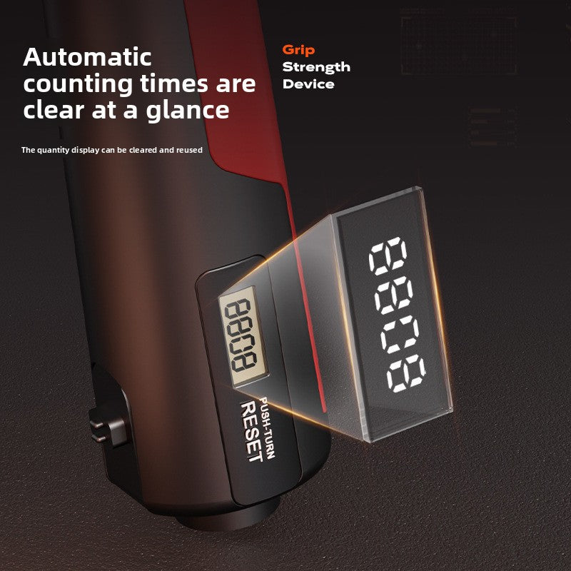 Adjustable mechanical counting grip strength